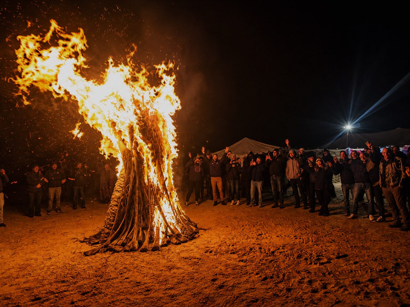 The big bonfire at midnight