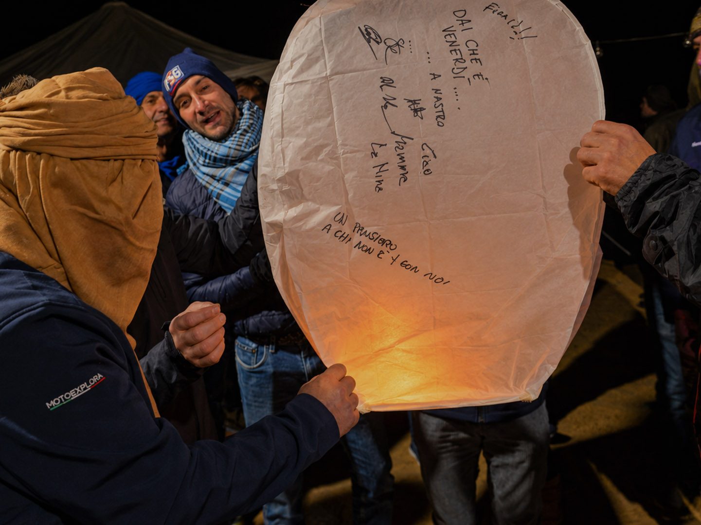 The lanterns of desires, to wish Happy New Year
