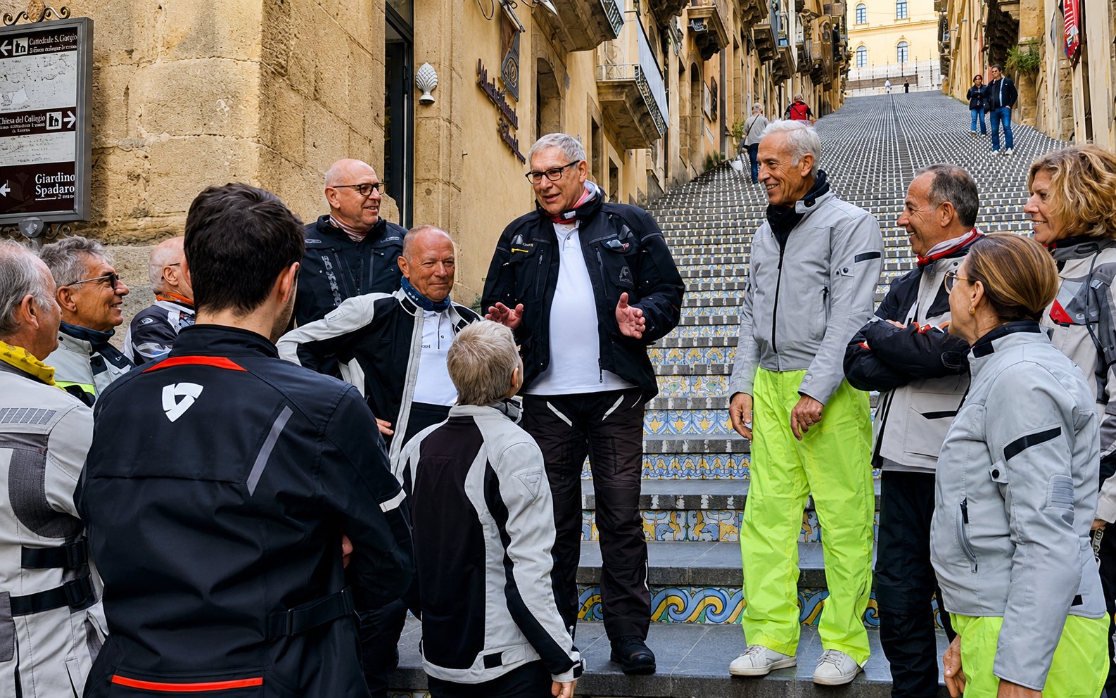 The Motoexplora group on the road