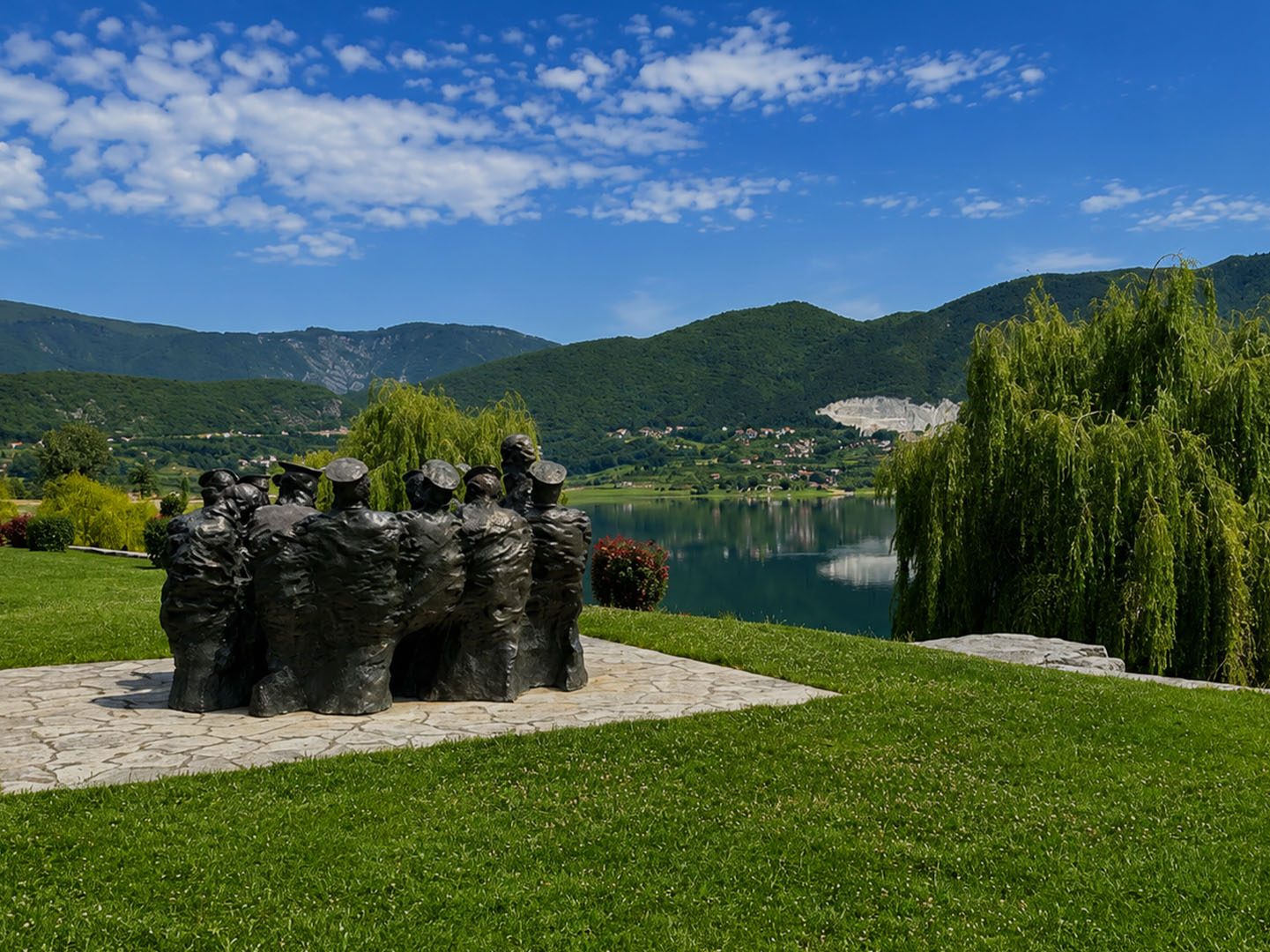 A memorial along the way