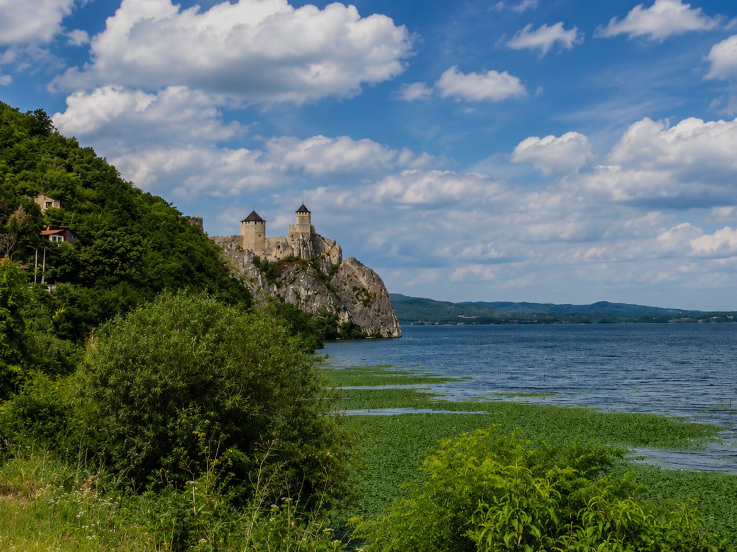 The medieval fortress on the Danube