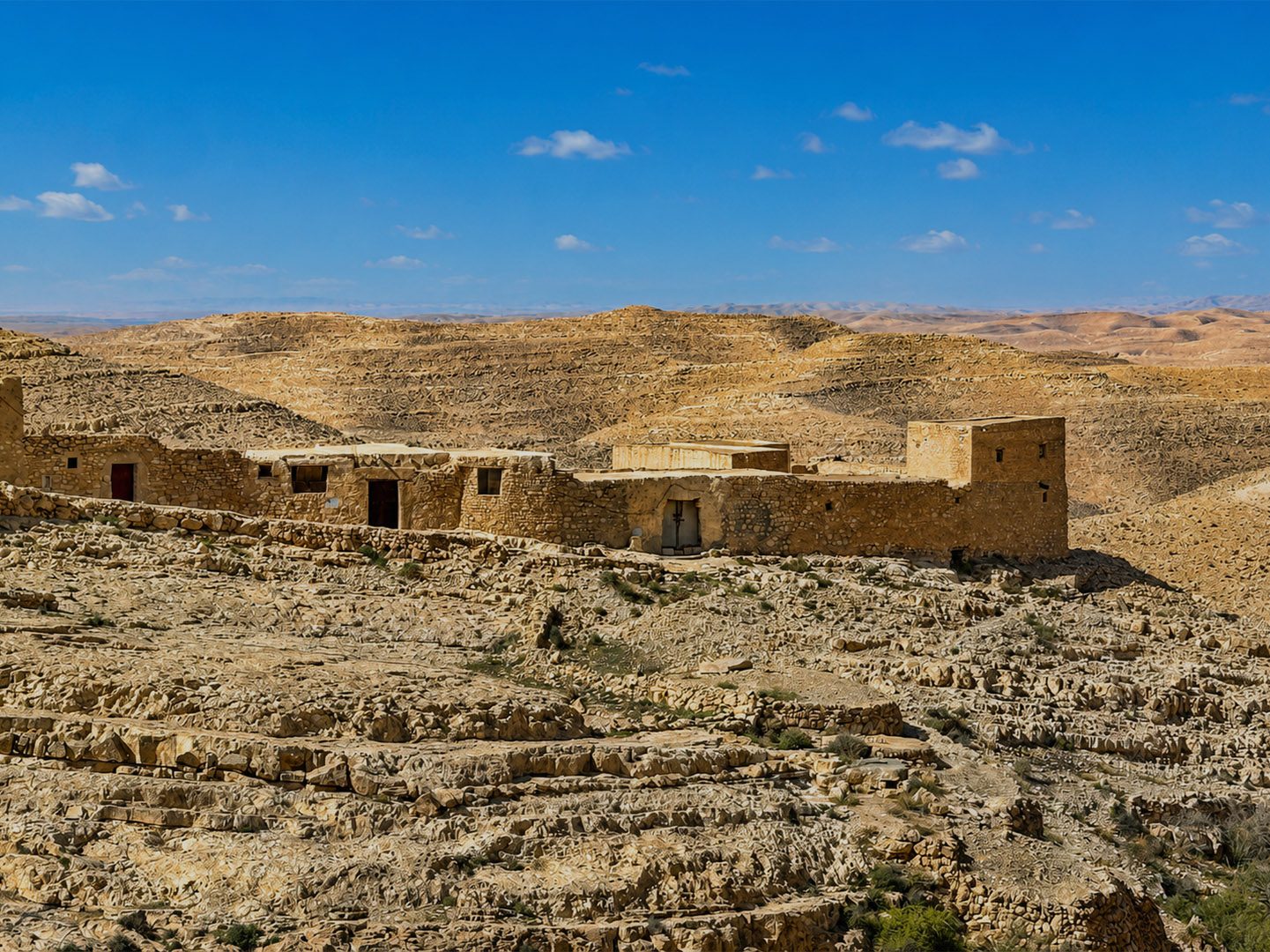 The Berber village on the mountain
