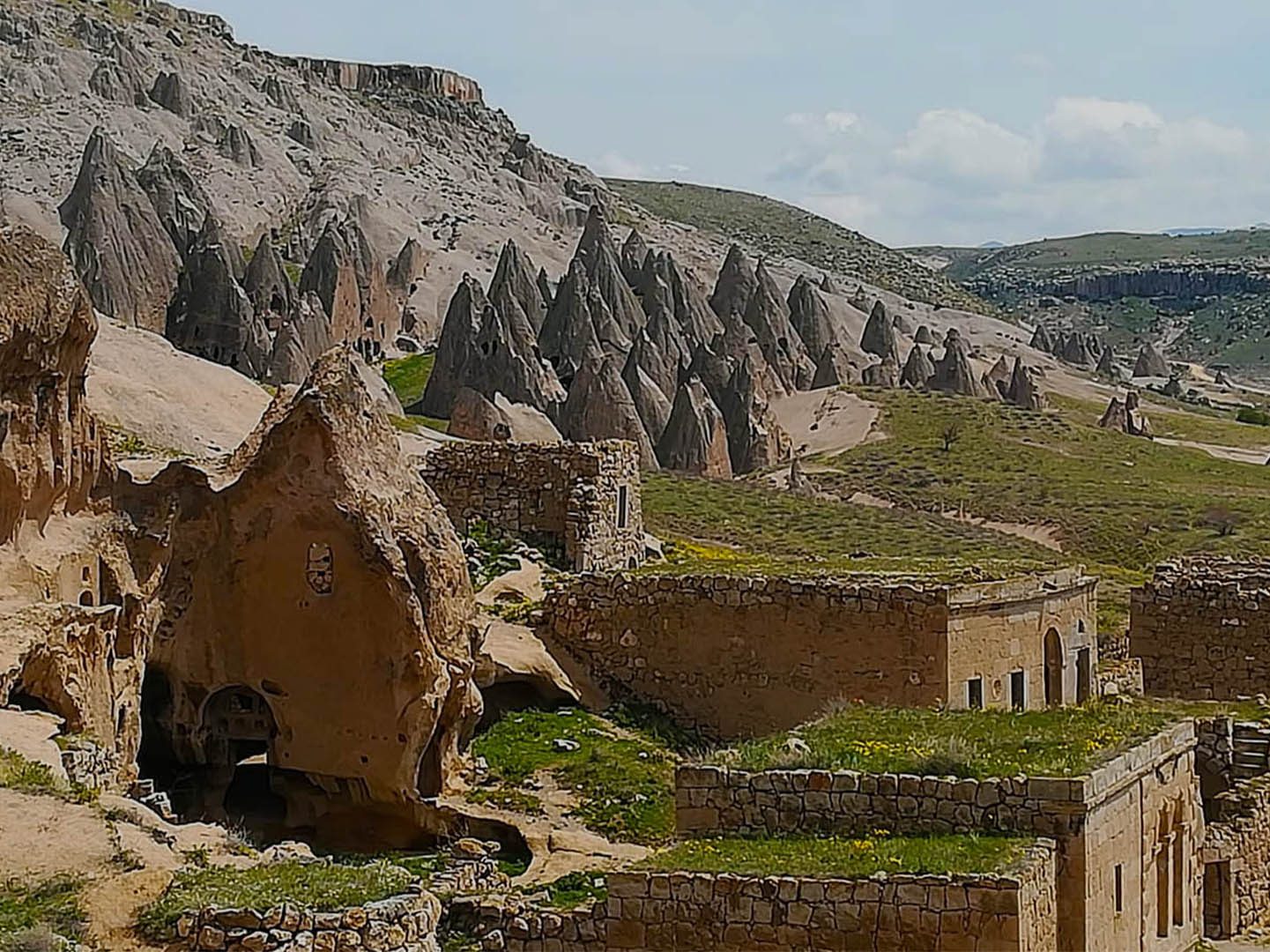 The monastery dug into the rock